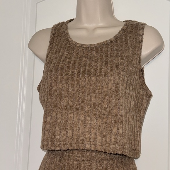 2pc Cozy Pants Set - Brown - Picture 6 of 7